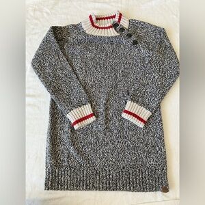 Roots cabin sweater dress tunic salt and pepper youth 11-12